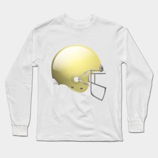 Original Football Helmet In Yellow Color Long Sleeve T-Shirt